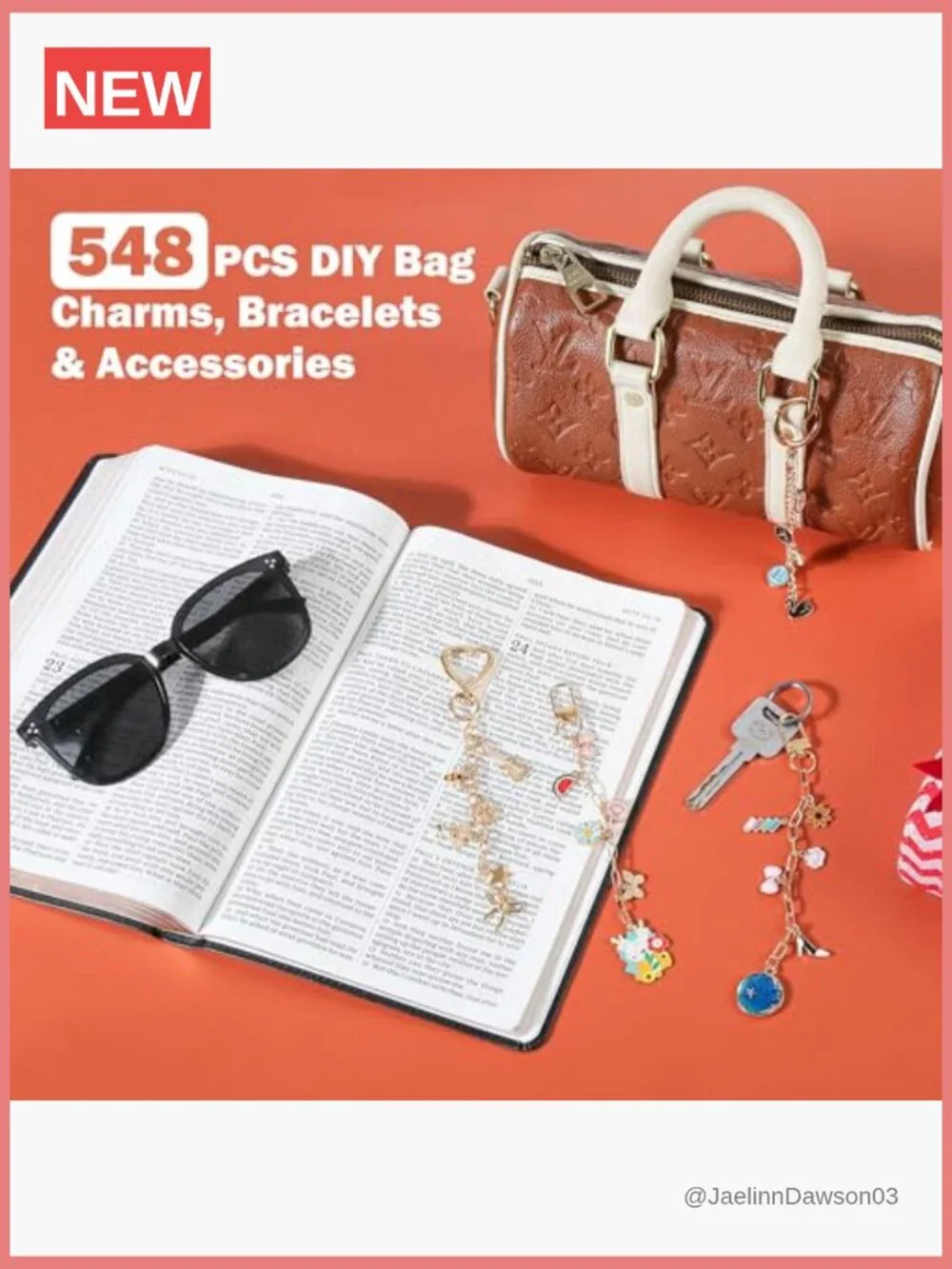 548Pcs Keychain Charms & Bracelet Making Kit with Tools